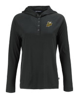Baldwin Wallace Yellow Jackets Cutter & Buck Coastline Epic Comfort Recycled Womens Hooded Shirt BL_MANN_HG 