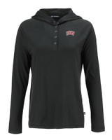 UNLV Rebels Cutter & Buck Coastline Epic Comfort Eco Recycled Womens Hooded Shirt BL_MANN_HG 1