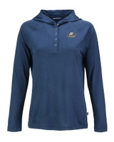 Georgia Southern Eagles Cutter & Buck Coastline Epic Comfort Recycled Womens Hooded Shirt NVBU_MANN_HG 