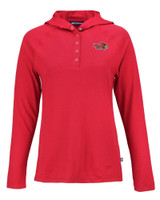 Illinois State Redbirds Cutter & Buck Coastline Epic Comfort Eco Recycled Womens Hooded Shirt CDR_MANN_HG 1