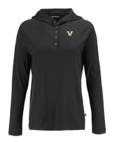 Vanderbilt Commodores Cutter & Buck Coastline Epic Comfort Recycled Womens Hooded Shirt BL_MANN_HG 