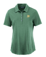 Oakland Athletics Cutter & Buck Coastline Epic Comfort Eco Recycled Womens Polo HT_MANN_HG 1