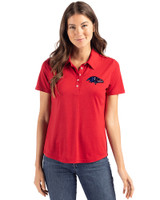 Baltimore Ravens Americana Cutter & Buck Coastline Epic Comfort Recycled Womens Polo Cardinal Red Front