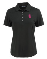 San Diego Padres City Connect Cutter & Buck Coastline Epic Comfort Eco Recycled Womens Polo BL_MANN_HG 1