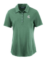 Michigan State Spartans Cutter & Buck Coastline Epic Comfort Eco Recycled Womens Polo HT_MANN_HG 1
