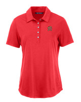 Maryland Terrapins Cutter & Buck Coastline Epic Comfort Eco Recycled Womens Polo RD_MANN_HG 1