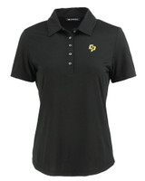 Cal Poly Mustangs Cutter & Buck Coastline Epic Comfort Recycled Womens Polo BL_MANN_HG 