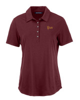 Arizona State Sun Devils Cutter & Buck Coastline Epic Comfort Eco Recycled Womens Polo BRD_MANN_HG 1