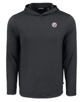 Pittsburgh Steelers Cutter & Buck Coastline Epic Comfort Eco Recycled Mens Hooded Shirt BL_MANN_HG 1