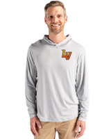 Las Vegas Aviators Cutter & Buck Coastline Epic Comfort Recycled Mens Hooded Shirt CONCRETE Front