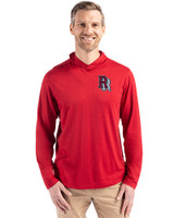 Round Rock Express Cutter & Buck Coastline Epic Comfort Recycled Mens Hooded Shirt Cardinal Red Front