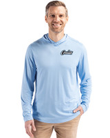 UCF Knights Citronaut Cutter & Buck Coastline Epic Comfort Recycled Mens Hooded Shirt Atlas Light Blue Front