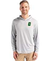 Charlotte 49ers Cutter & Buck Coastline Recycled Double Peached Mens Hooded Pullover CONCRETE Front