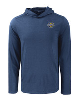Michigan Wolverines 2023 College Football National Champions Cutter & Buck Coastline Epic Comfort Eco Recycled Mens Hooded Shirt NVBU_MANN_HG 1
