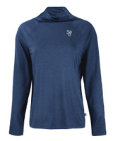 Scranton/Wilkes-Barre RailRiders Cutter & Buck Coastline Epic Comfort Eco Recycled Womens Funnel Neck NVBU_MANN_HG 1