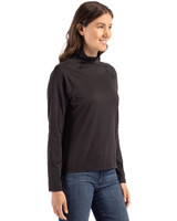 USC Trojans Cutter & Buck Coastline Epic Comfort Recycled Womens Funnel Neck Black Side