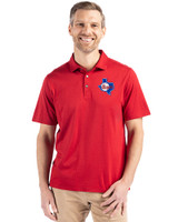Texas Rangers Cooperstown Cutter & Buck Coastline Epic Comfort Recycled Mens Polo Cardinal Red Front