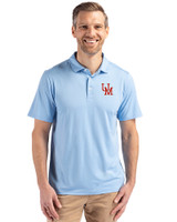 Ole Miss Rebels College Vault Cutter & Buck Coastline Epic Comfort Recycled Mens Polo Atlas Light Blue Front