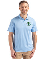 Tulane Green Wave College Vault Cutter & Buck Coastline Epic Comfort Recycled Mens Polo Atlas Light Blue Front