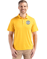 Milwaukee Brewers Cooperstown Cutter & Buck Coastline Epic Comfort Recycled Mens Polo College Gold Front