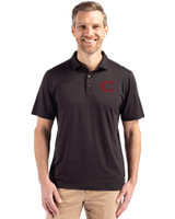 Cincinnati Reds City Connect Cutter & Buck Coastline Epic Comfort Recycled Mens Polo Black Front