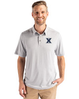 Xavier Musketeers Cutter & Buck Coastline Epic Comfort Recycled Mens Polo CONCRETE Front