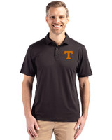 Tennessee Volunteers Cutter & Buck Coastline Epic Comfort Recycled Mens Polo Black Front