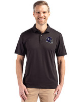 Minnesota Vikings NFL Helmet Cutter & Buck Coastline Epic Comfort Recycled Mens Polo Black Front