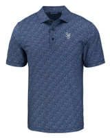 Scranton/Wilkes-Barre RailRiders Cutter & Buck Pike Eco Pebble Print Stretch Recycled Mens Polo NVBW_MANN_HG 1