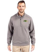 NDSU Bison Cutter & Buck Roam Epic Versatility Recycled Quarter Zip Mens Pullover Elemental Grey Front