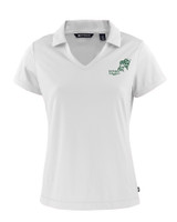 NDSU Bison Vintage Cutter & Buck Daybreak Eco Recycled Womens V-neck Polo White Mannequin