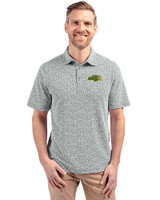 NDSU Bison Cutter & Buck Virtue Eco Pique Botanical Print Recycled Mens Polo Hunter Green Front