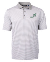 NDSU Bison Vintage Cutter & Buck Virtue Eco Pique Micro Stripe Recycled Mens Big & Tall Polo POLWH_MANN_HG 