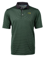 NDSU Bison Cutter & Buck Virtue Eco Pique Micro Stripe Recycled Mens Polo HTBL_MANN_HG 