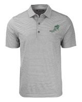 NDSU Bison Vintage Cutter & Buck Forge Eco Heather Stripe Stretch Recycled Mens Big & Tall Polo EGH_MANN_HG 