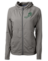 NDSU Bison Vintage Cutter & Buck Adapt Eco Knit Hybrid Recycled Womens Full Zip Jacket EG_MANN_HG 