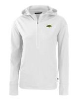 NDSU Bison Cutter & Buck Daybreak Eco Recycled Womens Half Zip Hoodie WH_MANN_HG 