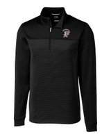 Mississippi State Bulldogs Vintage Cutter & Buck Traverse Stretch Eco Stripe Quarter Zip Mens Pullover BL_MANN_HG 