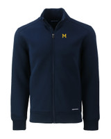 Michigan Wolverines College Vault Cutter & Buck Roam Eco Recycled Full Zip Mens Big & Tall Jacket NVBU_MANN_HG 1