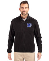 Memphis Tigers Cutter & Buck Cascade Eco Sherpa Mens Big & Tall Fleece Jacket Black Front