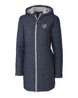 Washington Nationals Stars & Stripes Cutter & Buck Rainier PrimaLoft®  Womens Eco Insulated Hooded Long Coat ANM_MANN_HG 1