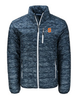 Syracuse Orange Cutter & Buck Rainier PrimaLoft® Mens Eco Insulated Full Zip Printed Puffer Jacket DN_MANN_HG 1