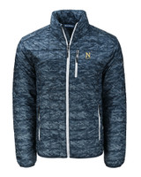Navy Midshipmen Cutter & Buck Rainier PrimaLoft® Mens Eco Insulated Full Zip Printed Puffer Jacket DN_MANN_HG 