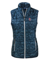 St Johns Red Storm Cutter & Buck Rainier PrimaLoft® Womens Eco Insulated Full Zip Printed Puffer Vest DN_MANN_HG 1