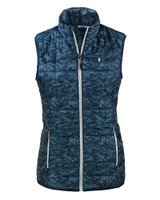 Illinois Fighting Illini Cutter & Buck Rainier PrimaLoft® Womens Eco Insulated Full Zip Printed Puffer Vest DN_MANN_HG 