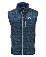Brigham Young Cougars Cutter & Buck Rainier PrimaLoft® Mens Eco Insulated Full Zip Printed Puffer Vest DN_MANN_HG 1