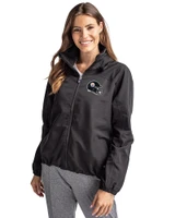 Pittsburgh Steelers NFL Helmet Cutter & Buck Charter Eco Recycled Womens Full-Zip Jacket Black Front
