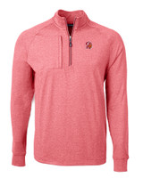 Tampa Bay Buccaneers Historic Cutter & Buck Adapt Eco Knit Heather Mens Big & Tall Quarter Zip Pullover CRH_MANN_HG 1