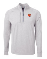 Cincinnati Bengals Historic Cutter & Buck Adapt Eco Knit Heather Mens Big & Tall Quarter Zip Pullover POH_MANN_HG 1