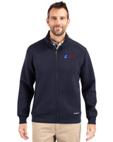 Fairleigh Dickinson Knights Cutter & Buck Roam Eco Recycled Full Zip Mens Big & Tall Jacket Navy Blue Front